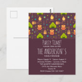 Rustieke Camping Patroon Tenten en Gitaren Reünie Briefkaart (Voorkant / Achterkant)