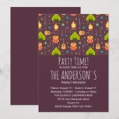 Rustieke Camping Patroon Tenten en Gitaren Reünie Kaart (Voorkant / Achterkant)