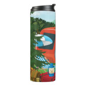 Rustieke camping thermosbeker (Gedraaid links)