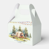 Rustieke Camping Verjaardagsfeest Bedankdoosjes (Achterkant)