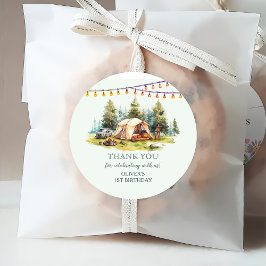 Rustieke Camping Verjaardagsfeest Bedankjes Labels