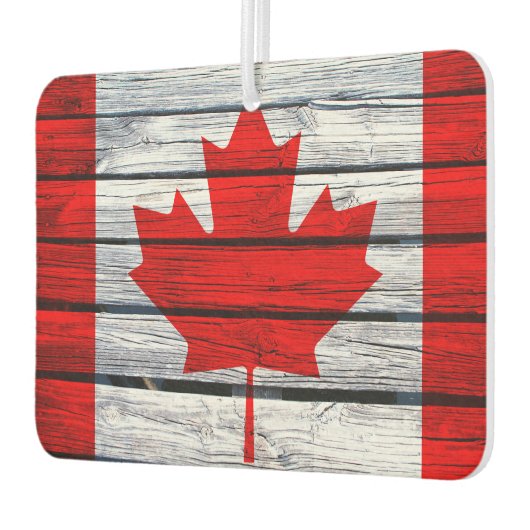 Rustieke Canadese vlag Luchtverfrisser (Links)