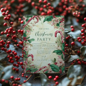 Rustieke Candy Cane Kerstfeest Kaart