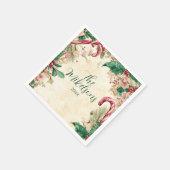 Rustieke Candy Cane Kerstfeest Servet (Hoek)