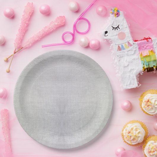 Rustieke Canvas textuur Papier Borden 9 in Papieren Bordje (Feest)