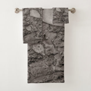 Rustieke Caribische Koraalstenen Muur 5 Bad Handdoek