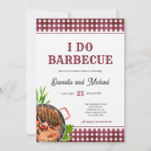 Rustieke Casual Ik Doe Barbecue Bruiloft Borrel Kaart (Voorkant)