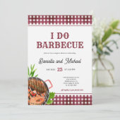 Rustieke Casual Ik Doe Barbecue Bruiloft Borrel Kaart (Staand voorkant)
