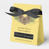 Rustieke Cedarwood Citroengras Artisan Soap Favor  Bedankdoosjes (Voorkant Zijde)