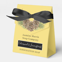 Rustieke Cedarwood Citroengras Artisan Soap Favor  Bedankdoosjes