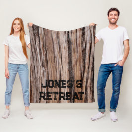 Rustieke cederschors natuur buitenpatroon fleece deken