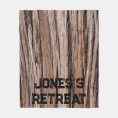 Rustieke cederschors natuur buitenpatroon fleece deken (Voorkant)