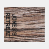 Rustieke cederschors natuur buitenpatroon fleece deken (Voorkant (Horizontaal))