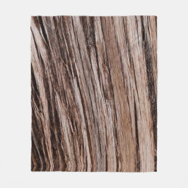 Rustieke cederschors natuur buitenpatroon fleece deken