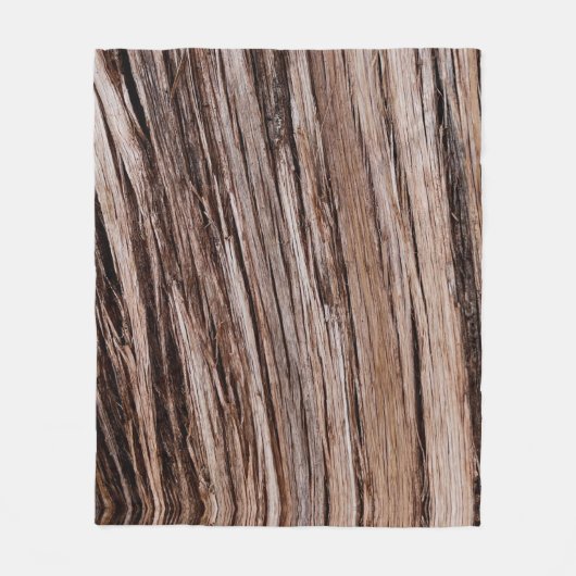 Rustieke cederschors natuur buitenpatroon fleece deken (Voorkant)