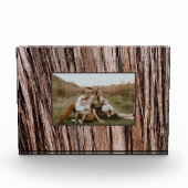 Rustieke cederschors natuur buitenpatroon fotoblokken (Voorkant)