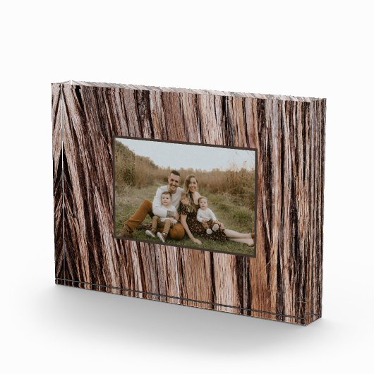 Rustieke cederschors natuur buitenpatroon fotoblokken (Rechts)