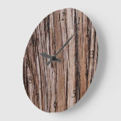 Rustieke cederschors natuur buitenpatroon grote klok (Hoek)