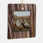 Rustieke cederschors natuur buitenpatroon keramisch ornament (Rechts)