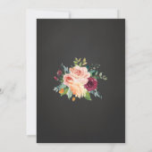 Rustieke Chalkboard Floral Bridal Shower Uitnodigi Kaart (Achterkant)