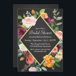 Rustieke Chalkboard Floral Bridal Shower Uitnodigi Kaart<br><div class="desc">Een prachtig diamantvormig lijst omringt jouw tekst in deze rustieke krijtbord bruids doucheuitnodiging in prachtige herfst bloemen. Vervang de voorbeeldtekst in de sjabloon van het ontwerp door uw gebeurtenisgegevens.</div>