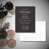 Rustieke Chalkboard Halloween Kostuum Party Pompoe Uitnodiging Briefkaart
