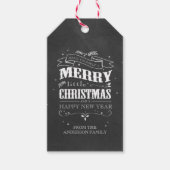 Rustieke Chalkboard Kerst Labels Cadeaulabel (Voorkant)