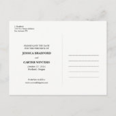 Rustieke Chalkboard Typografie Foto Opslaan van de Aankondigingskaart (Achterkant)