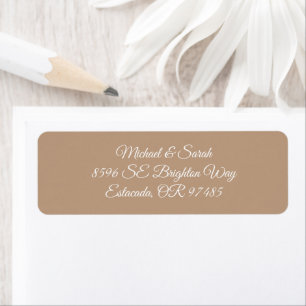 Rustieke Champagne Beige Retouradres Etiket