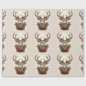 Rustieke Charm Boerderij Schatten met geruite Hert Cadeaupapier (Vlak)