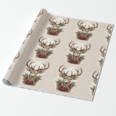 Rustieke Charm Boerderij Schatten met geruite Hert Cadeaupapier (Uitgerold)