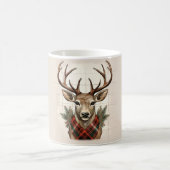 Rustieke Charm Boerderij Schatten met geruite Hert Koffiemok (Center)