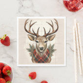 Rustieke Charm Boerderij Schatten met geruite Hert Servet (Insitu)