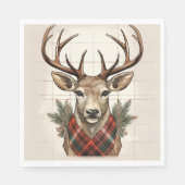 Rustieke Charm Boerderij Schatten met geruite Hert Servet (Voorkant)