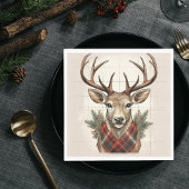 Rustieke Charm Boerderij Schatten met geruite Hert Servet