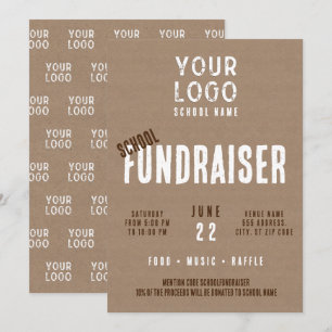 Rustieke Charm Business Logo School Fundraiser Kaart