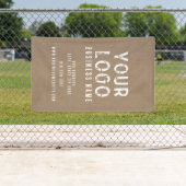 Rustieke Charm Kraft Paper Business Spandoek (Insitu)