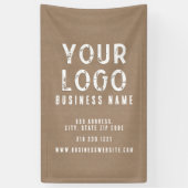 Rustieke Charm Kraft Paper Business Spandoek (Verticaal)