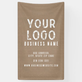 Rustieke Charm Kraft Paper Business Spandoek