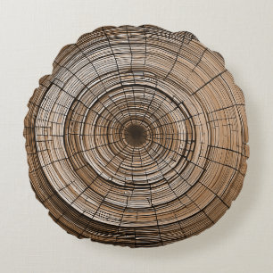 Rustieke Charm Tree Rings Decoratief Kussen