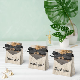 Rustieke Charm Wedding Burlap & Lace Schuur Hout Bedankdoosjes