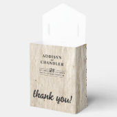 Rustieke Charm Wedding Burlap & Lace Schuur Hout Bedankdoosjes (Geopend)