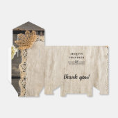 Rustieke Charm Wedding Burlap & Lace Schuur Hout Bedankdoosjes (Uitgevouwen)