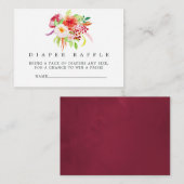  rustieke charme Baby shower luier Raffle Informatiekaartje (Voorkant / Achterkant)