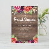 Rustieke charme Barnwood Floral Vrijgezellenfeest Kaart (Staand voorkant)