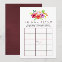  rustieke charme bloemenVrijgezellenfeest bingo Kaart