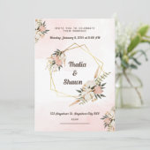 Rustieke charme bruiloft kaart (Staand voorkant)