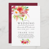 rustieke charme bruiloft programmakaart (Voorkant / Achterkant)