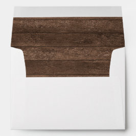 Rustieke charme donkere houten envelop