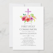  rustieke charme eerste heilige communie kaart (Voorkant)